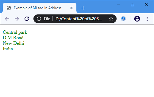 HTML br 标签