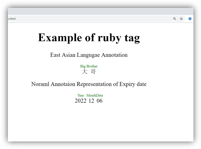 HTML ruby 标签