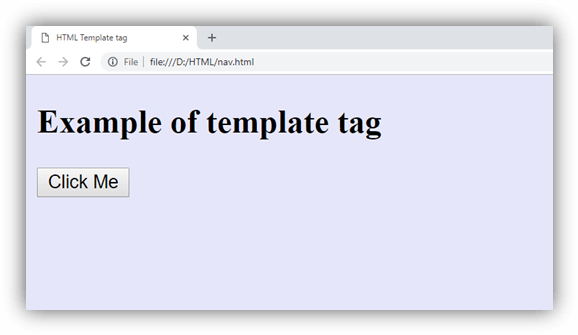 HTML 模板标签